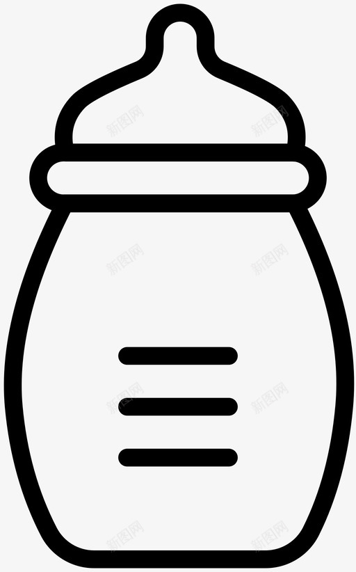 婴儿奶瓶奶瓶新生儿图标svg_新图网 https://ixintu.com 奶瓶 婴儿奶瓶 护理 新生儿