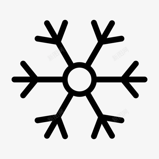 雪冷凉图标svg_新图网 https://ixintu.com 冬天 冷 凉 天气 雪 雪花