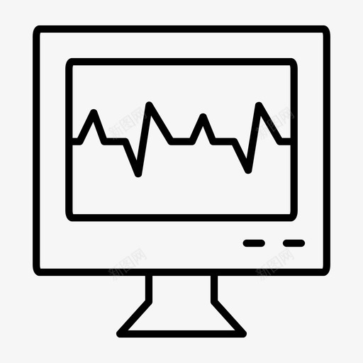 脉冲计算机显示器图标svg_新图网 https://ixintu.com 医疗 屏幕 显示器 监视器 脉冲 计算机