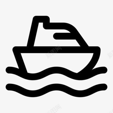 船游轮渡轮图标图标