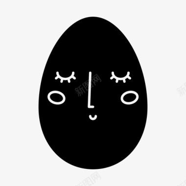 复活节彩蛋头假日图标图标