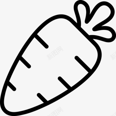 胡萝卜食物根图标图标