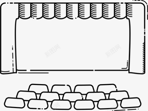 剧院观众礼堂图标图标