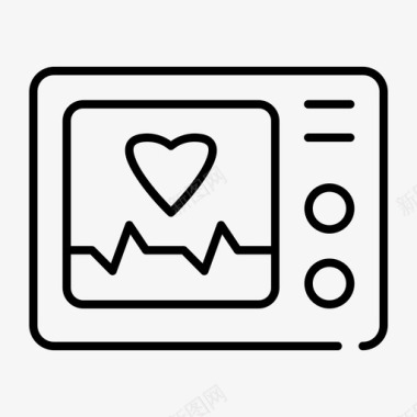 心电图心脏医院图标图标