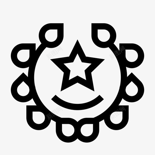 奖励电影院奖品图标svg_新图网 https://ixintu.com 奖励 奖品 明星 电影 电影院 电视 花环 视频