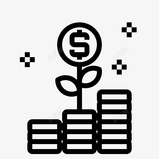 硬币奖励商业图标svg_新图网 https://ixintu.com 创业 商业 奖励 投资 硬币 联系