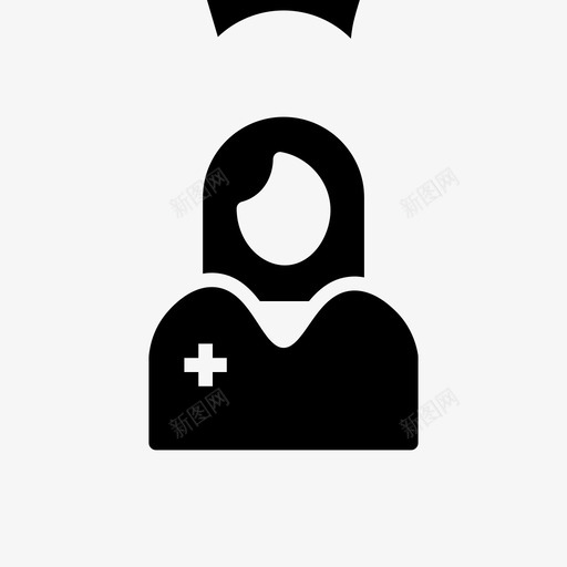 护士女孩女士图标svg_新图网 https://ixintu.com 医学 医学符号图标 女士 女孩 女性 护士