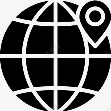 世界位置区域全球定位系统图标图标