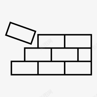 砖建筑墙壁图标图标