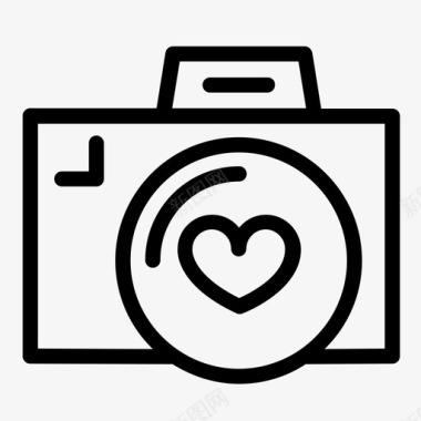 相机爱情摄影图标图标