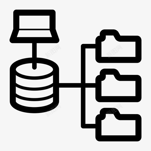 分布式文件系统分析数据图标svg_新图网 https://ixintu.com 分布式文件系统 分析 处理 大数据 存储 数据