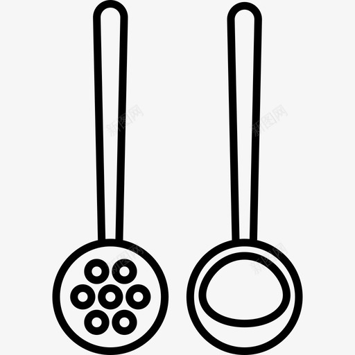 撇渣器和勺子餐厅图标svg_新图网 https://ixintu.com 撇渣器和勺子 餐厅