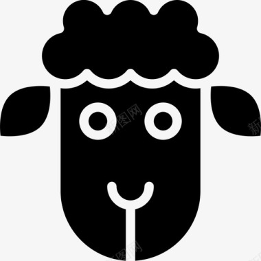 绵羊复活节羔羊图标图标