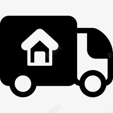 送货卡车运输电子商务图标图标