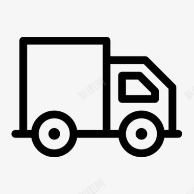 送货车包装装运图标图标
