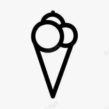 冰淇淋筒奶油食品图标图标