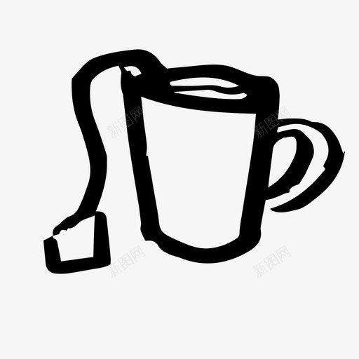 茶饮料热的图标svg_新图网 https://ixintu.com 手绘的酒 早晨的 热的 茶 饮料