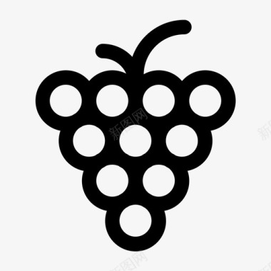 葡萄农业葡萄串图标图标