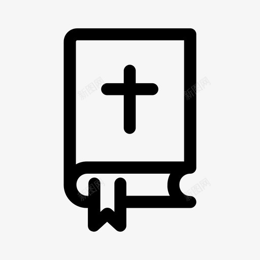 圣经书籍基督教图标svg_新图网 https://ixintu.com 书籍 圣经 圣餐 基督教