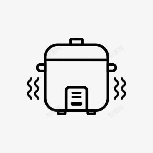 电饭煲家用厨房图标svg_新图网 https://ixintu.com 压力锅 厨房 家用 电饭煲