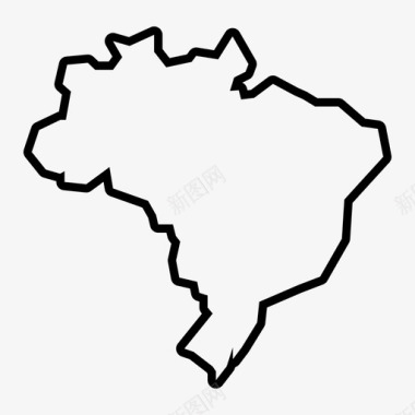 巴西地图巴西南美洲图标图标