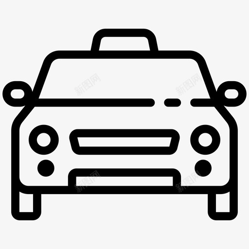 出租车汽车交通工具图标svg_新图网 https://ixintu.com 交通工具 出租车 日常生活方式第一部分 汽车 车辆