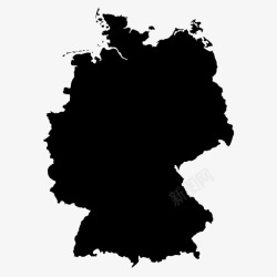 联邦国家德国国家地图图标高清图片