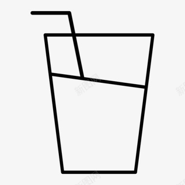 玻璃饮料水合物图标图标