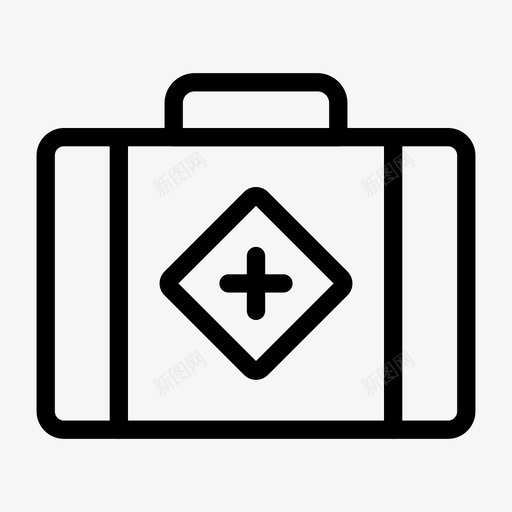 医疗包援助公文包图标svg_新图网 https://ixintu.com 公文包 医疗包 医疗线图标 工具包 援助