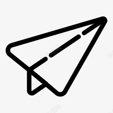 纸飞机概念飞行图标图标