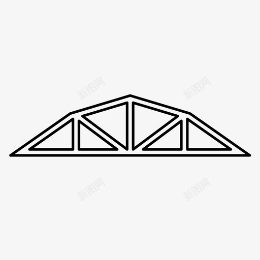 桁架建筑施工图标svg_新图网 https://ixintu.com 建筑 施工 桁架 立面图 设计