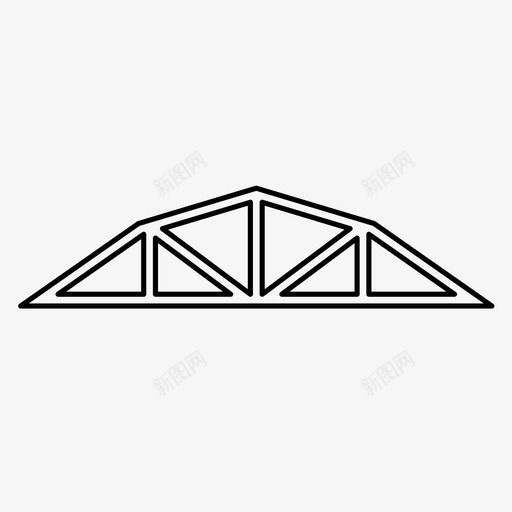 桁架建筑施工图标svg_新图网 https://ixintu.com 建筑 施工 桁架 立面图 设计