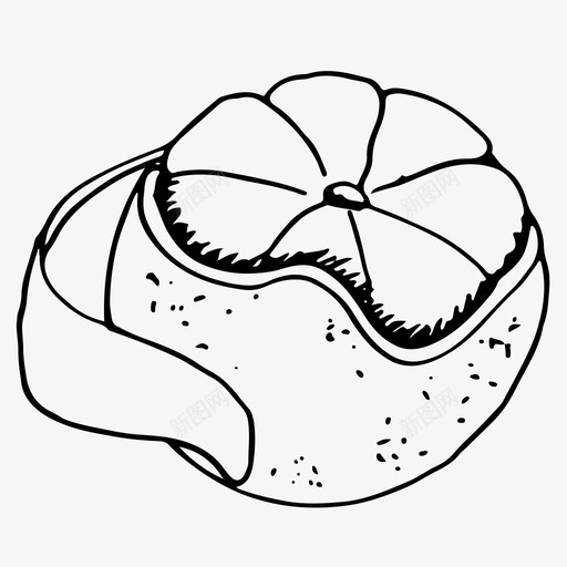 橘子新鲜水果图标svg_新图网 https://ixintu.com 健康 健康食品 新鲜 植物 橘子 水果