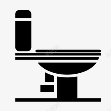 卫生间浴室马桶座图标图标