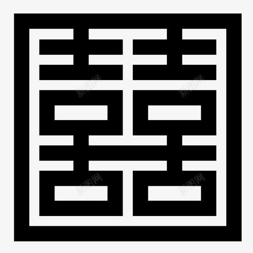 韩式图案方形传统图标svg_新图网 https://ixintu.com 传统 方形 韩式图案