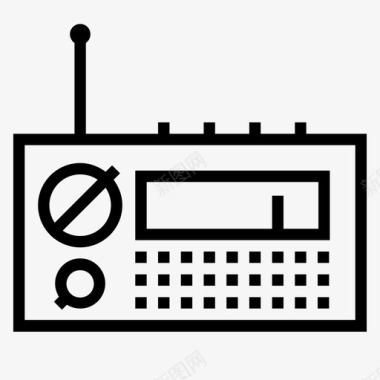 收音机广播老式图标图标