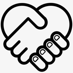 亲密icon爱安慰握手图标高清图片