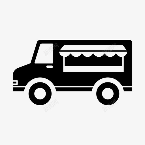 卡车送货快餐图标svg_新图网 https://ixintu.com 卡车 快餐 车辆 送货 零食