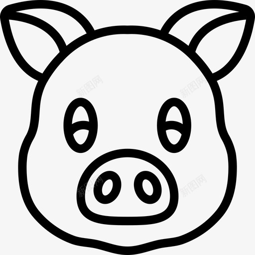 猪动物化身图标svg_新图网 https://ixintu.com 动物 动物化身轮廓 化身 猪