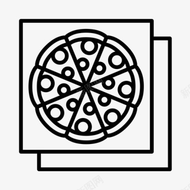 披萨送货食品图标图标