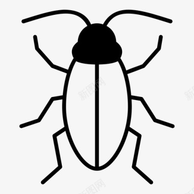 蟑螂小虫昆虫图标图标