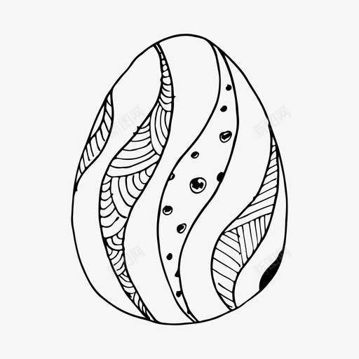 复活节彩蛋复活节装饰手工绘制图标svg_新图网 https://ixintu.com 复活节彩蛋 复活节装饰 手工绘制