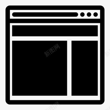 网页线框博客浏览器图标图标