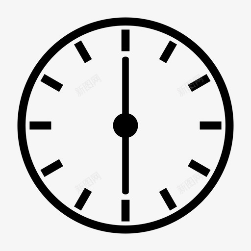 六点钟小时分钟图标svg_新图网 https://ixintu.com 六点钟 分钟 小时 时间 秒