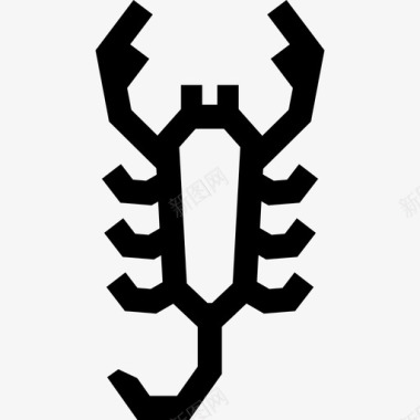 蝎子多毛昆虫图标图标