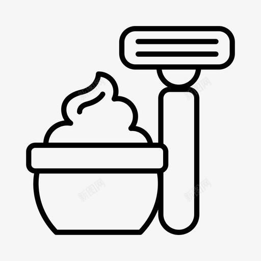 剃须化妆品美容图标svg_新图网 https://ixintu.com 剃须 剃须刀 剃须膏 化妆品 卫生 美容