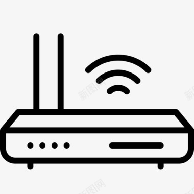 网络路由器连接调制解调器图标图标