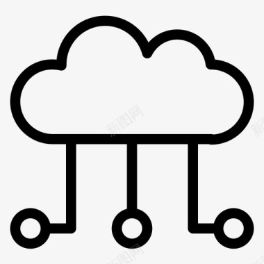 云技术互联网链接图标图标