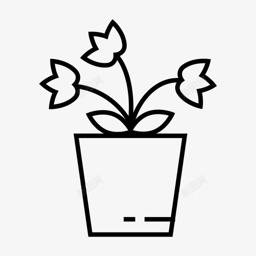 花植物家庭植物图标svg_新图网 https://ixintu.com 室内植物 家庭植物 植物 花