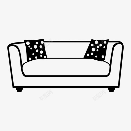 沙发椅子家具图标svg_新图网 https://ixintu.com 客厅 家具 椅子 沙发 沙发家具 躺椅